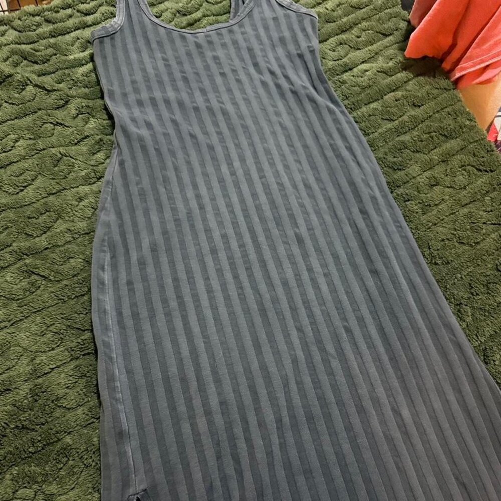 NOT AVAIL Aerie Ribbed Gray Tank Maxi Dress Size Small Like New